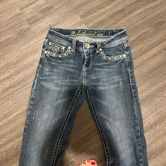 LA Idol floral bling boot cut jeans 🌸 - Picture 3 of 5